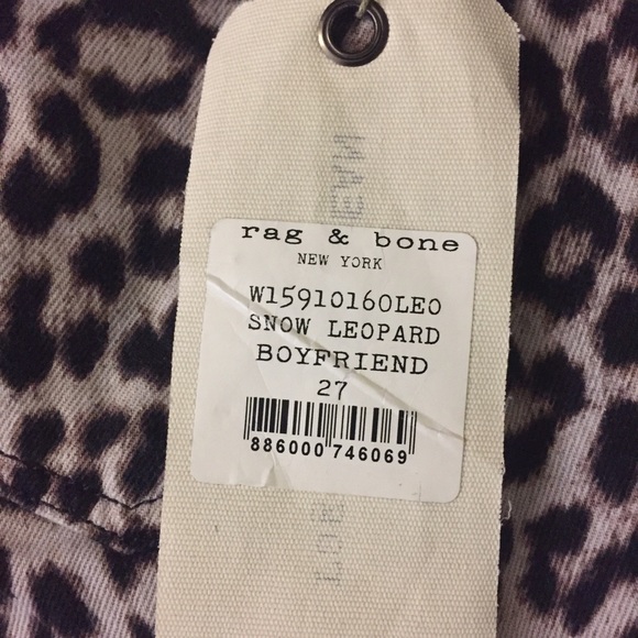 rag & bone Jeans - RAG AND BONE BOYFRIEND JEANS IN SNOW LEOPARD rag & bone Jeans - RAG AND BONE BOYFRIEND JEANS IN SNOW LEOPARD