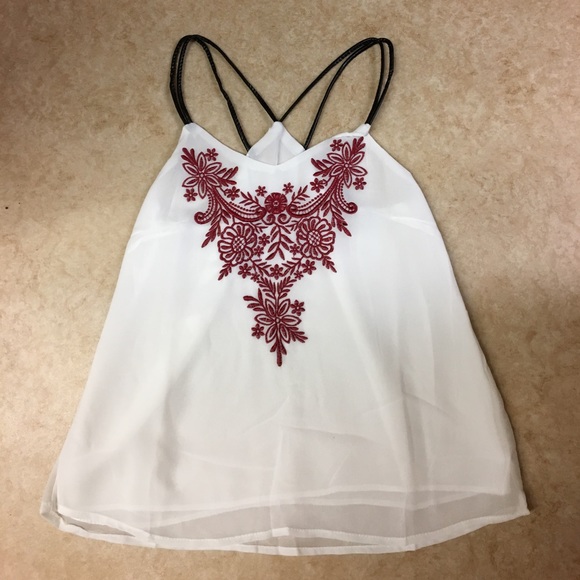 Tops - Embroidered tank