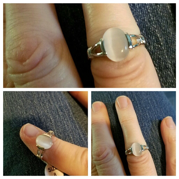 Ring 18k gold plated GP moonstone - Picture 2 of 3
