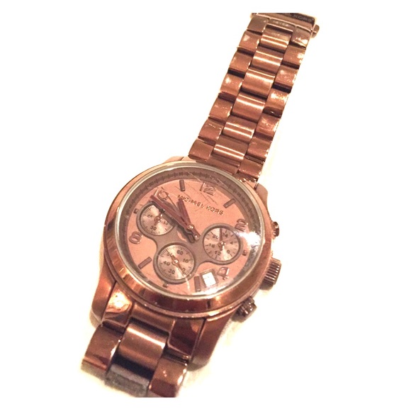 Michael Kors Chocolate Chronograph Ceramic Watch