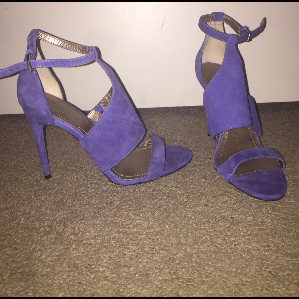 BCBG Blue Suede Heels