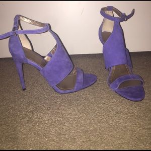 BCBG Blue Suede Heels