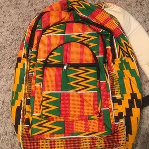 African Kente Print Backpack