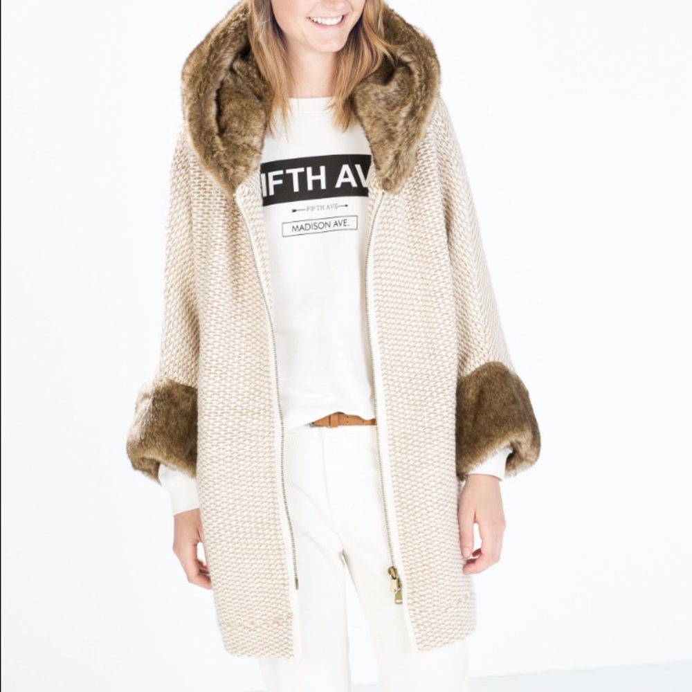 Zara knitwear coat