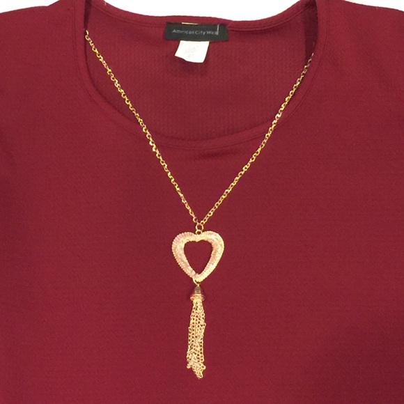 Wine color peplum high low blouse plus size 2x - Picture 2 of 4