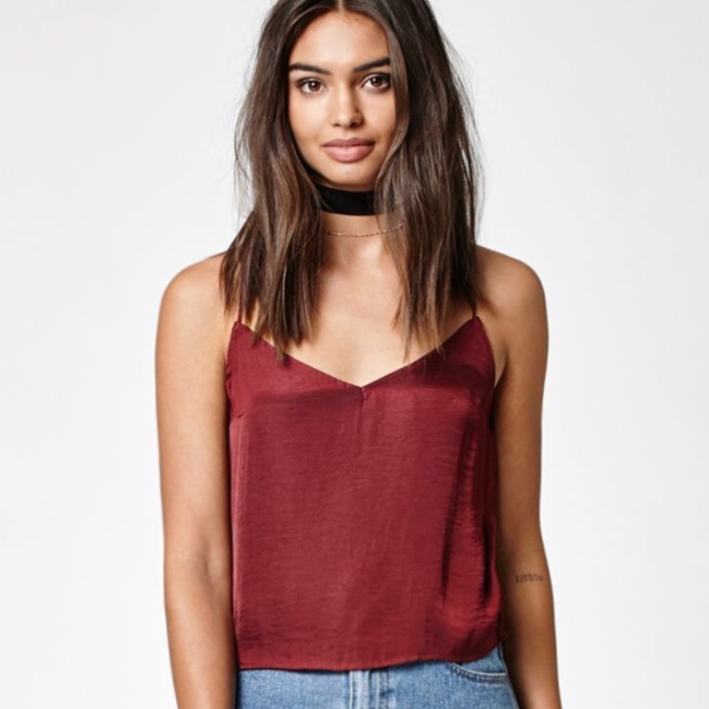 Silky red tank top from Kylie and Kendall