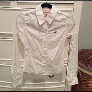 White Hollister button down shirt