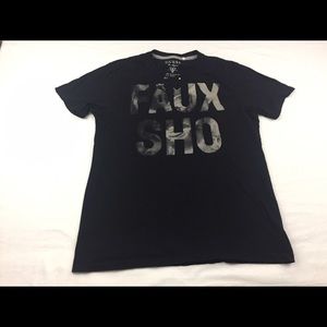 Guess Men's Black Faux Sho T Shirt Sz Medium