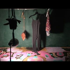 Grey cotton spandex bodysuit.