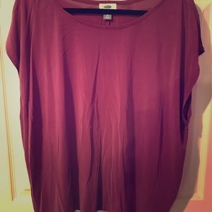 Old Navy Sueded Cocoon Tee - Purple