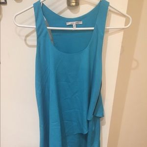 Naked Zebra aqua tiered dress