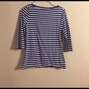 Blue and white Striped 3/4 sleeves