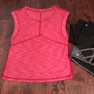 Lululemon Get Sweat Tee in Berry Rumble, Size 4