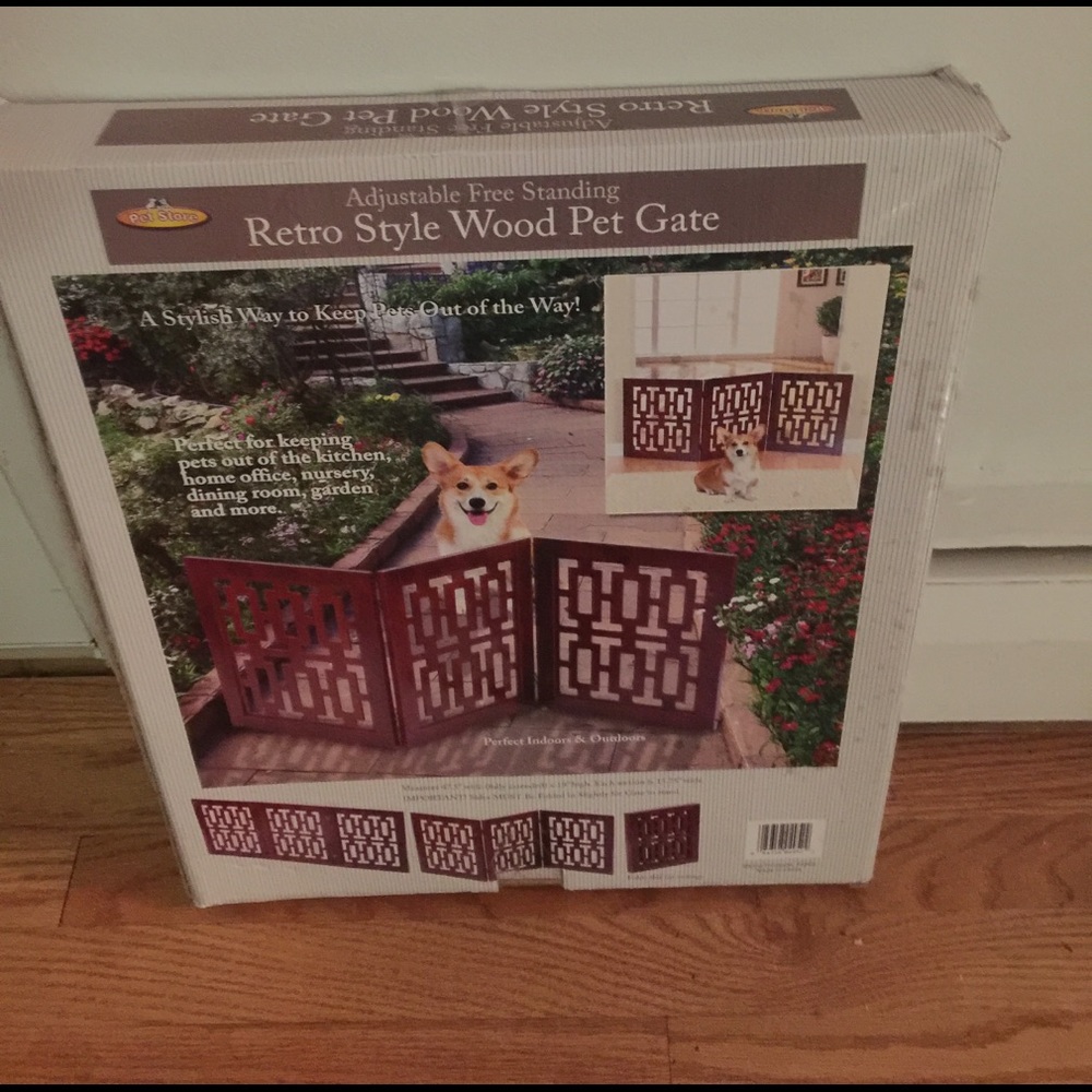 Retro style wood pet gate