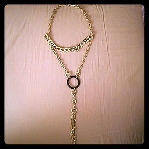 Double Layer Necklace With Tassle