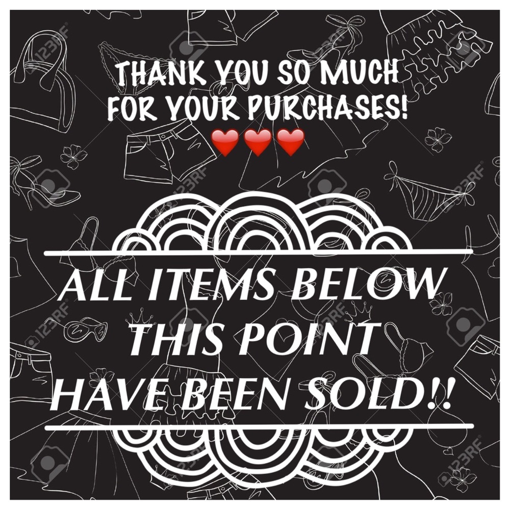 ‼️All items below have been sold‼️