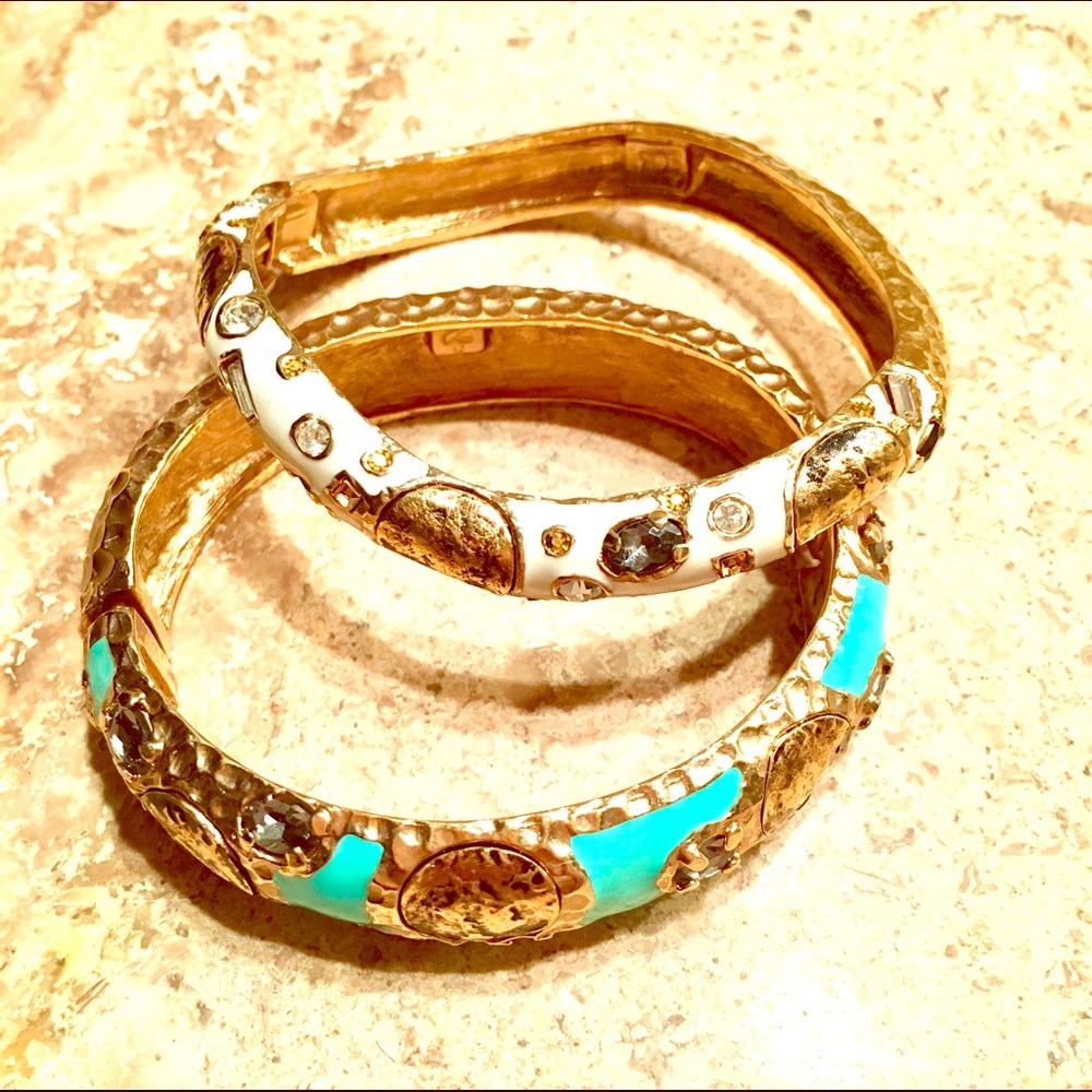 ❤️❤️TAT2 bracelets set - hammered 24kt. Gold pltd.