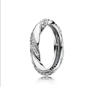 Ribbon of Love, clear CZ