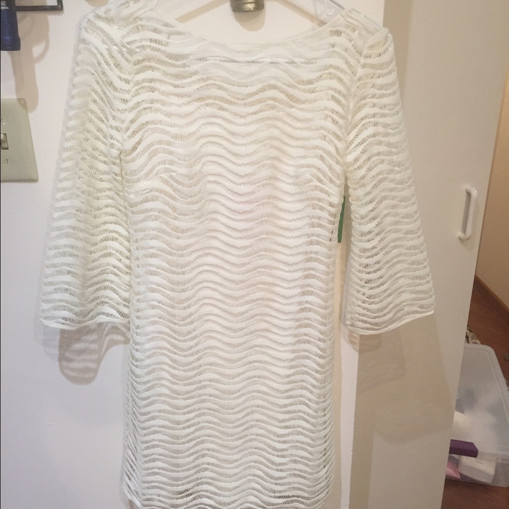 Lilly Pulitzer White crocheted dress. NWT.