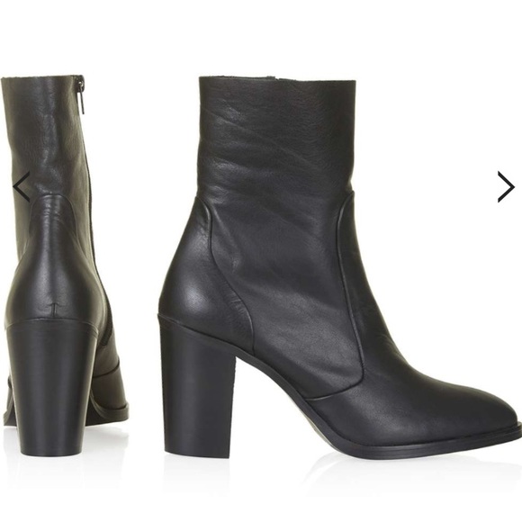 Topshop Shoes - Topshop leather sock boot