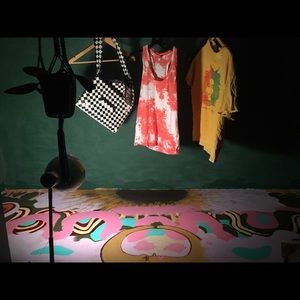 Old Navy Tie Dye orange racerback tank