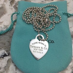 Tiffany & Co long dog tag necklace Tiffany & Co long dog tag necklace