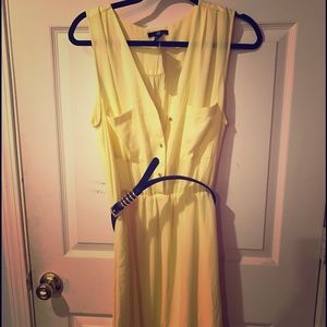 H&M button down belted dress