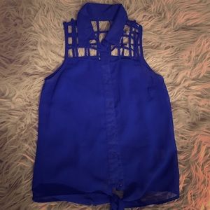 Caged royal blue tank!