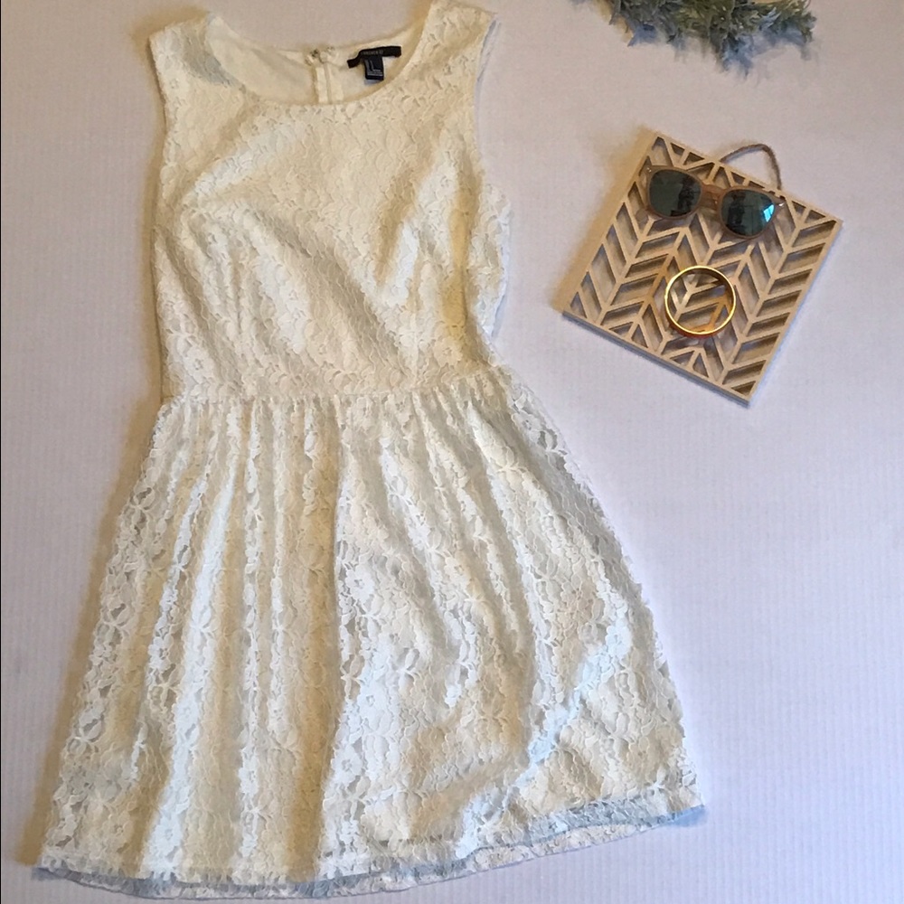 Forever 21 white lace dress