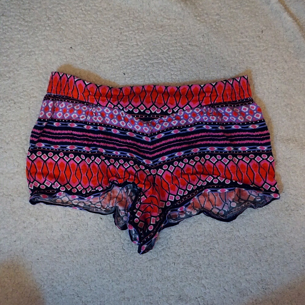 Aztec Print High Waisted Shorts