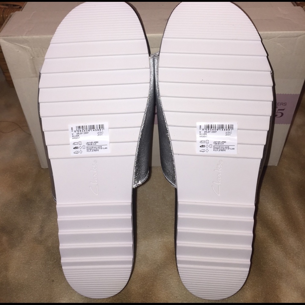 Clarks Zelby Silver Sandal - Picture 6 of 7