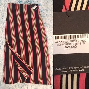 Reformation Alda Fletcher Stripe Skirt