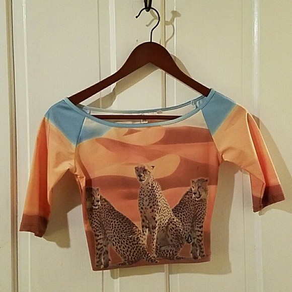 Volcom Cheetah Crop Top - Picture 1 of 7