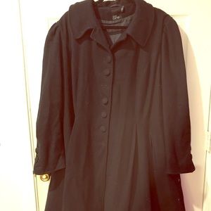 ASOS curve wool blend Navy flare coat