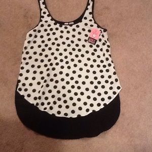 Love on a hanger polka dot top