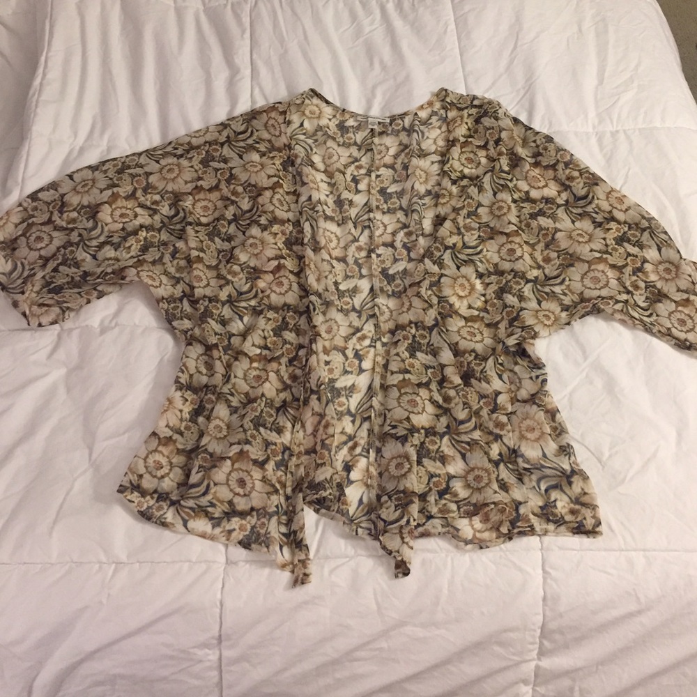 Floral Print Kimono