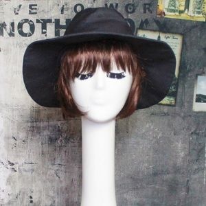 Black Denim Fedora Hat