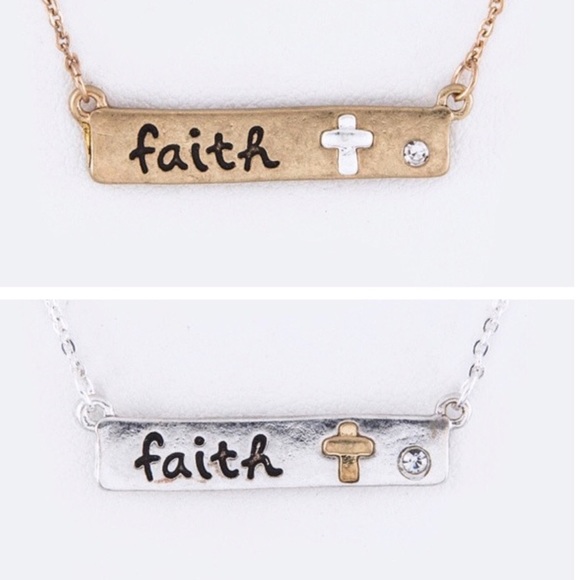 Jewelry - 🎉Host Pick  🎉Faith Bar Necklaces