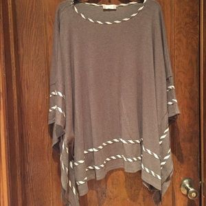 One size heathered brown poncho