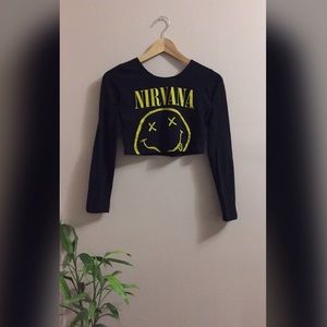 Nirvana Long Sleeve Crop Top 😜