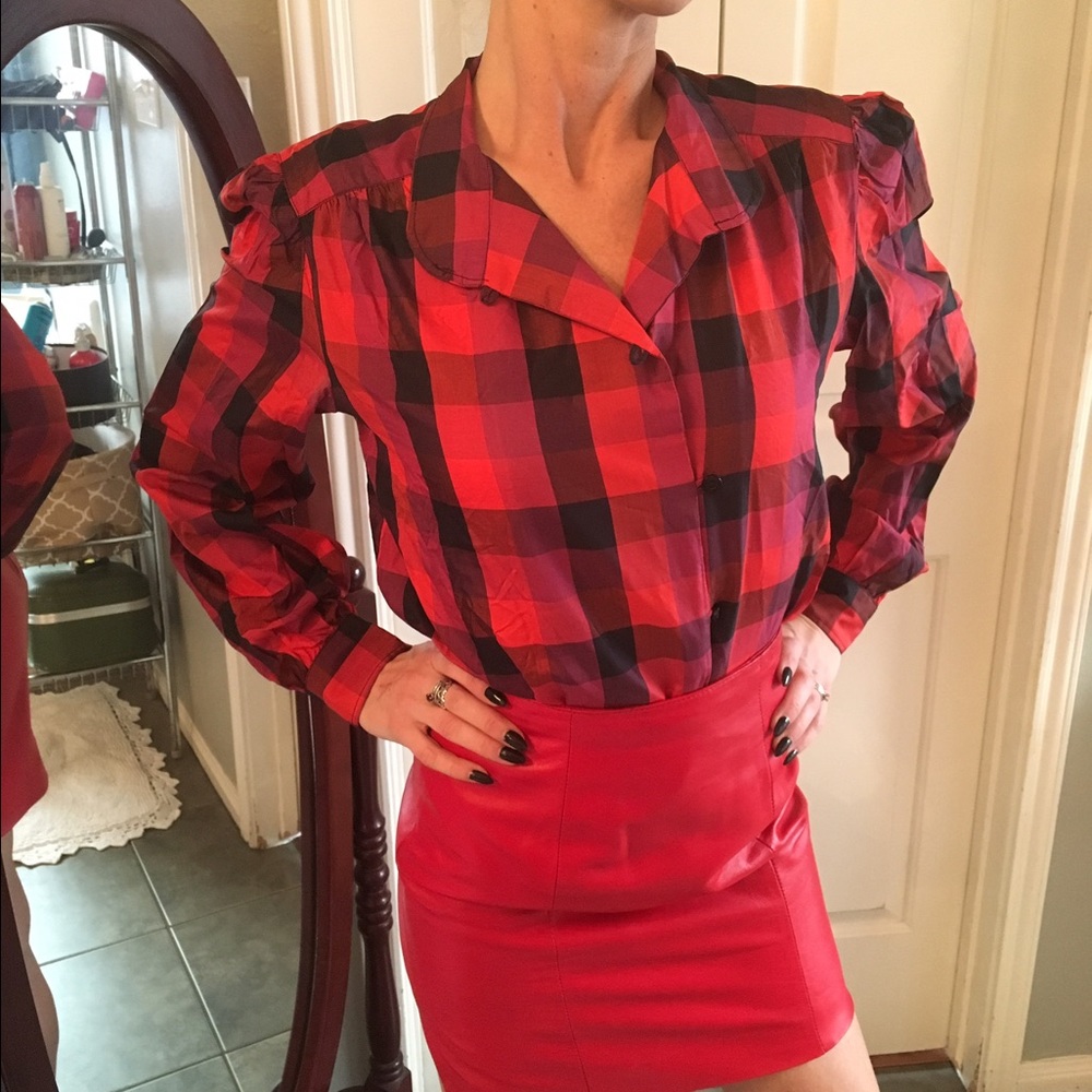 Gingham red black vintage ♥️♣️