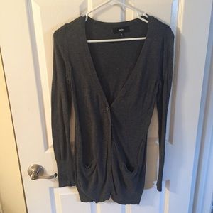 Gray boyfriend cardigan