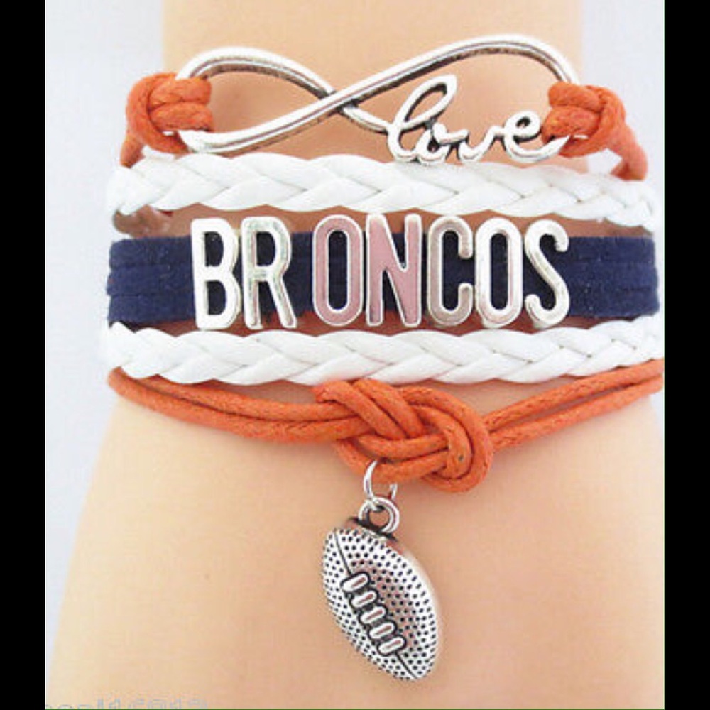 Broncos Football Bracelet - Picture 1 of 1