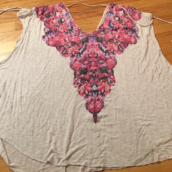 Free People moon dance oatmeal pink floral - Picture 2 of 8