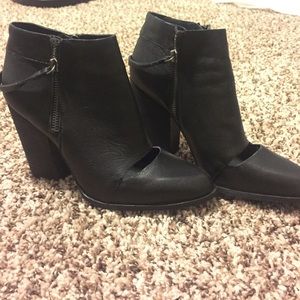 JOE's brand black leather booties