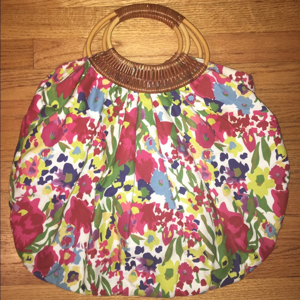 Floral print target beach bag