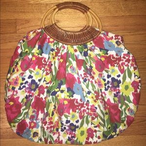 Floral print target beach bag