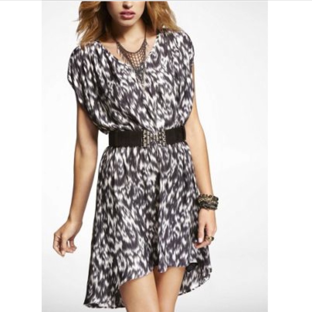 Hi-Lo Hem Express Elastic Waist Dress