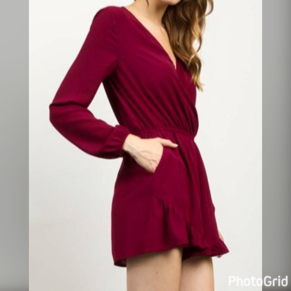 🛍NEW WINE COLOR ROMPER - Picture 2 of 2
