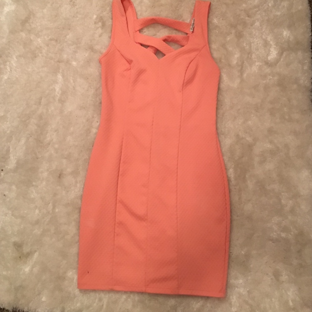 Coral Body-Con Dress